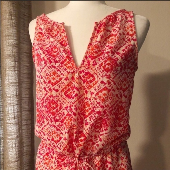 GAP red pink patterned romper - Picture 2 of 9